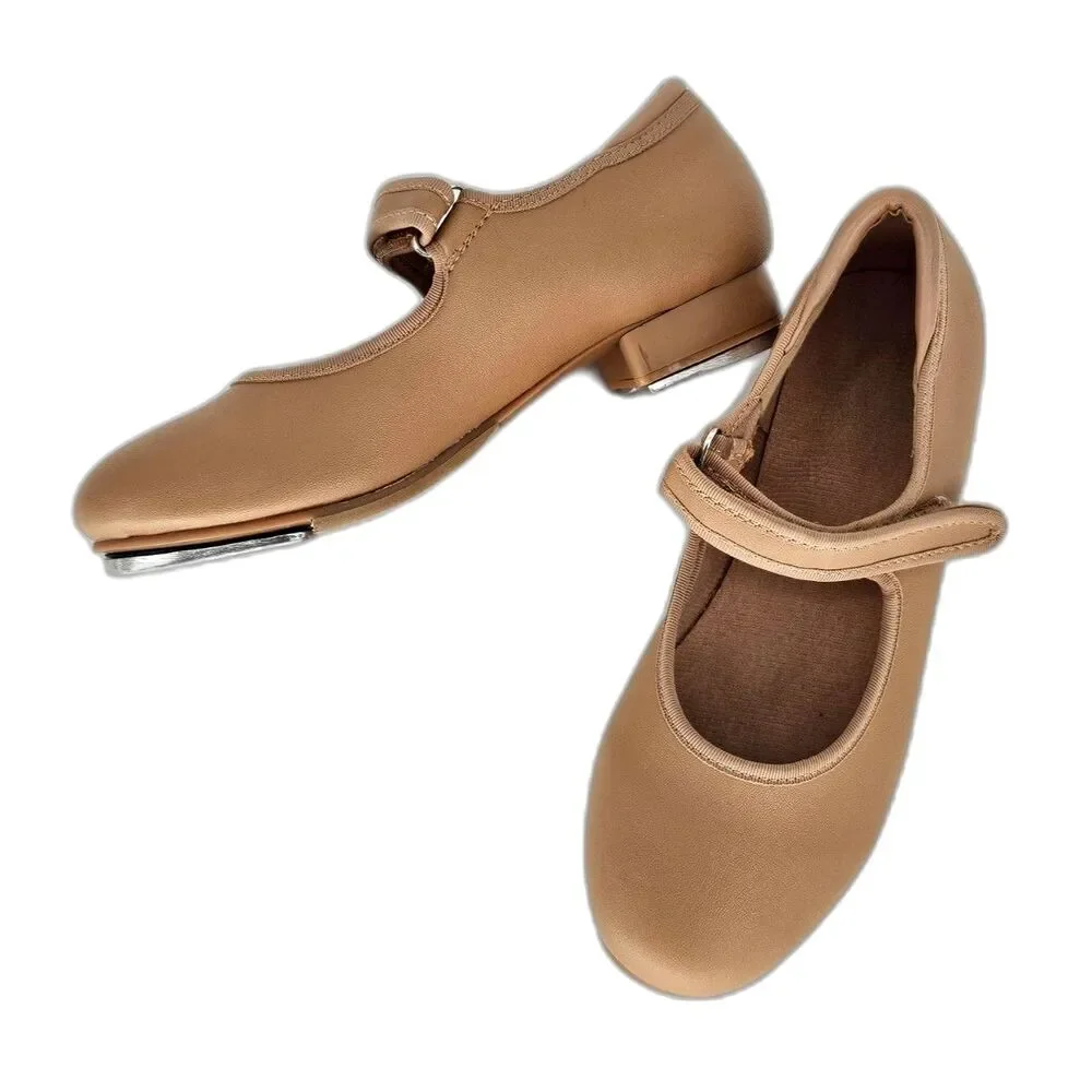 Girl's Tap Shoes Easy Strap Brown Size 2.5 Little Kid